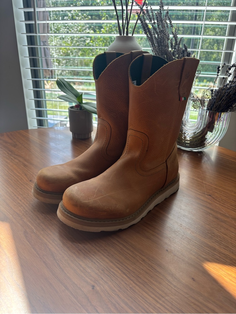 Men's Crispi Leather Pull-On Work Boots